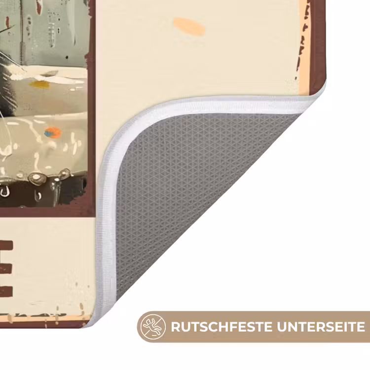 Badematte - Vintage - Katze - Zitate - Pfoten waschen bitte - Sprichwörter — 3