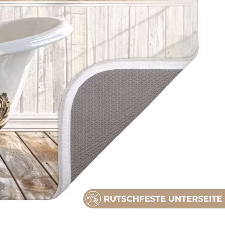 Badematte - Giraffe - Badewanne - Vintage - Tiere — 3