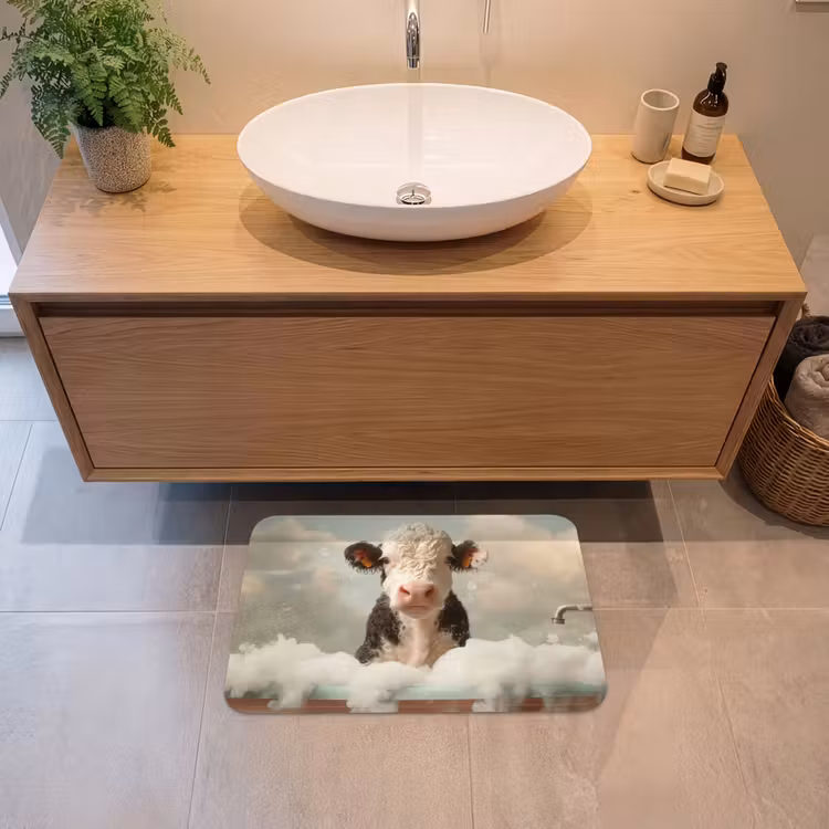 Badematte - Kalb - Kuh - Bad - Tiere — 2