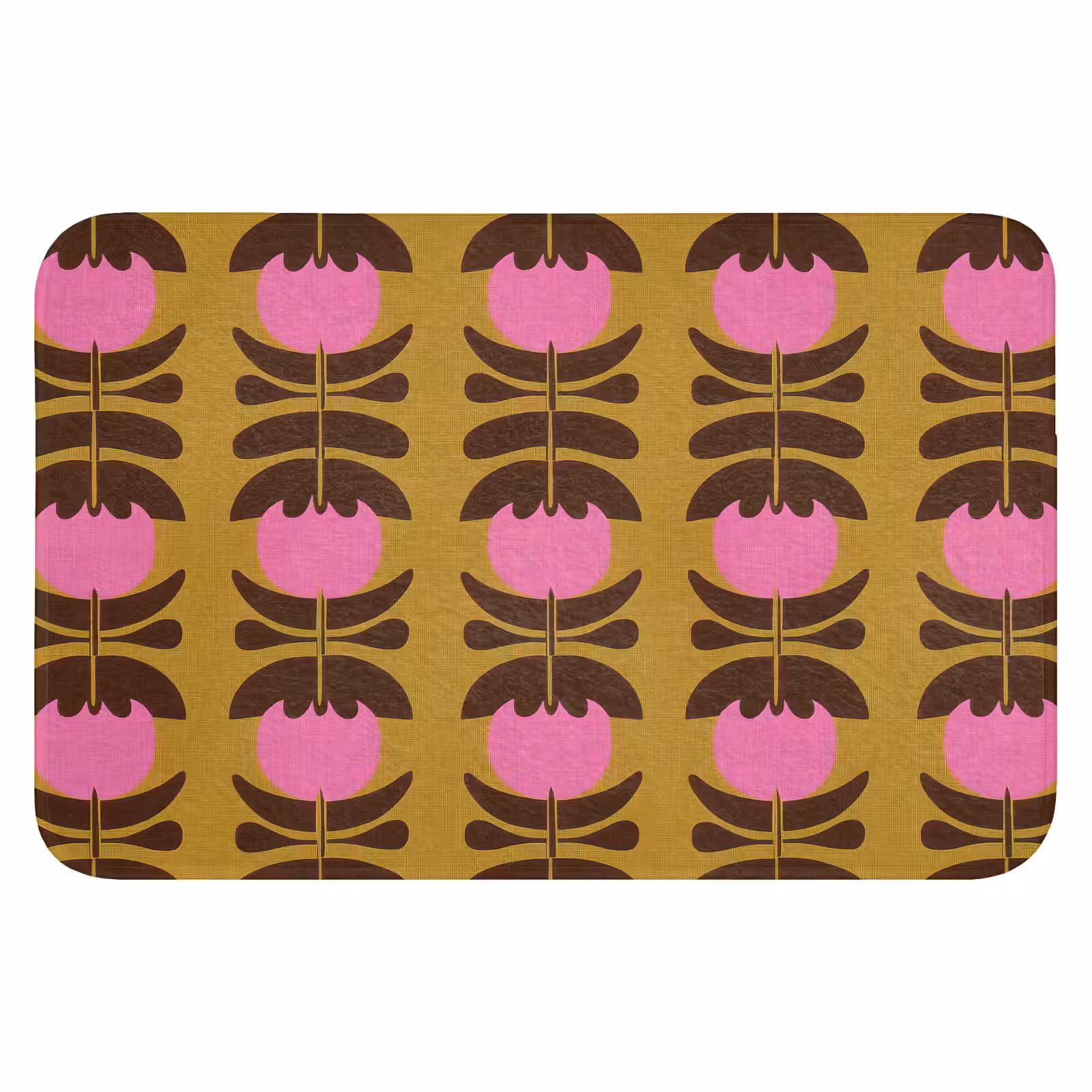 Badematte - Abstrakt - Blumen - Rosa — 1