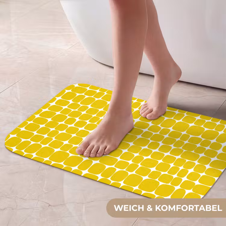 Badematte - Dots - Modern - Gelb — 5