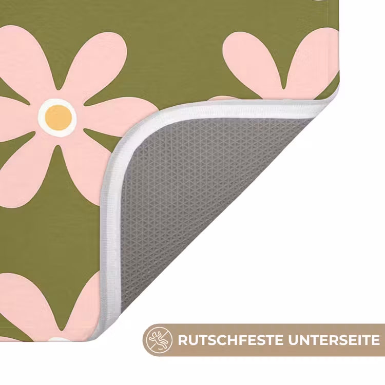 Badematte - Blume - Modern - Grün — 3