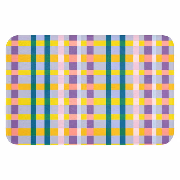 Badematte - Kariert - Muster - Farbenfroh — 1