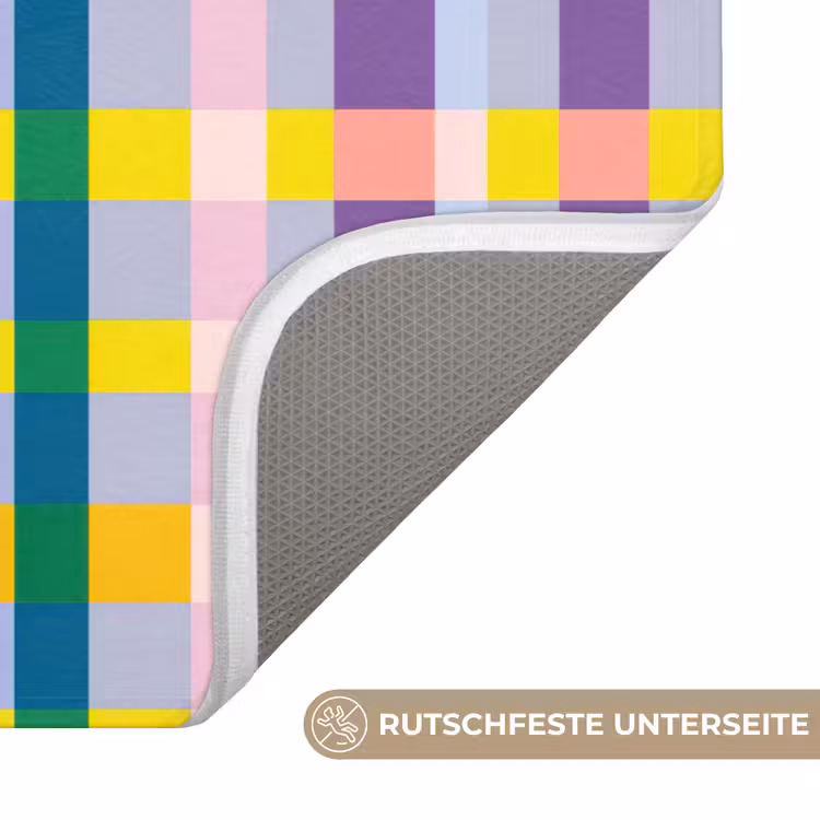 Badematte - Kariert - Muster - Farbenfroh — 3