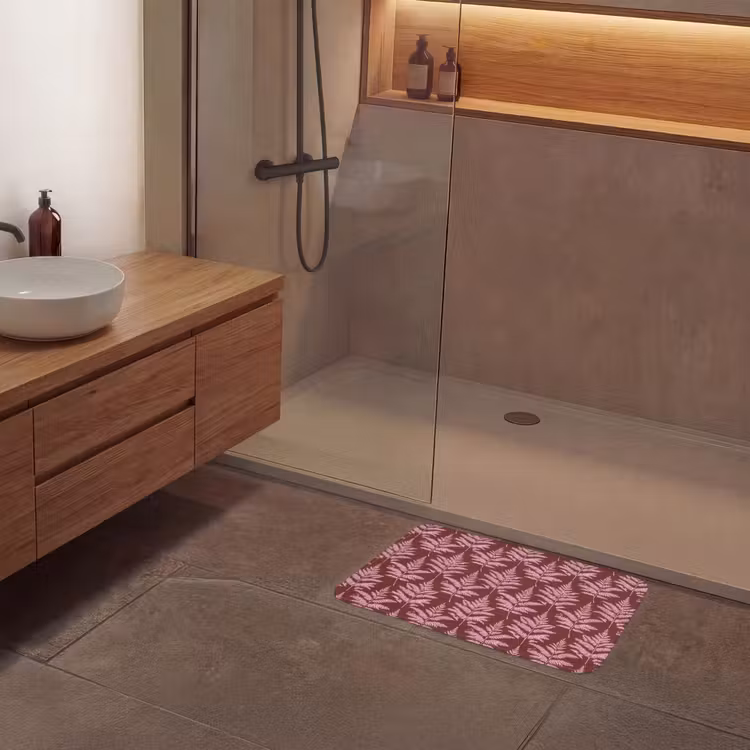 Badematte - Blatt - Muster - Lila — 8