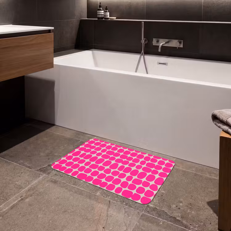 Badematte - Polka dots - Muster - Rosa — 4