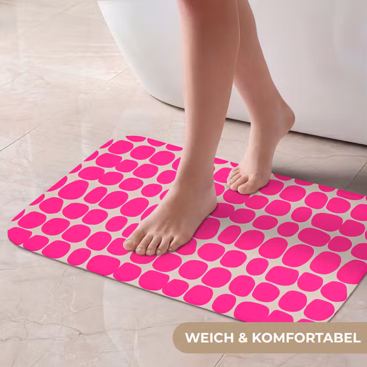 Badematte - Polka dots - Muster - Rosa — 5
