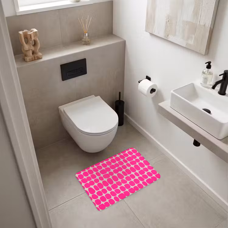 Badematte - Polka dots - Muster - Rosa — 6