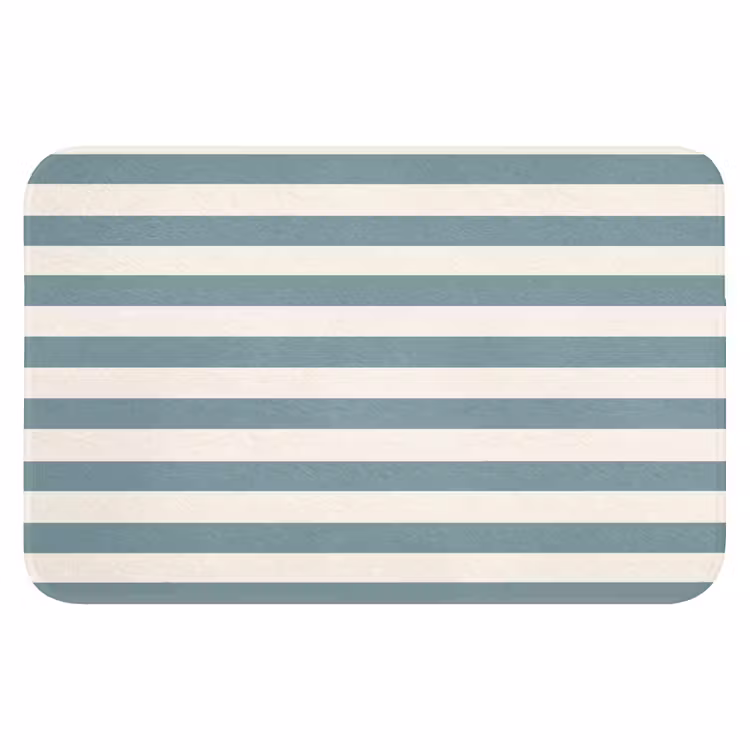 Badematte - Streifen - Modern - Blau — 1