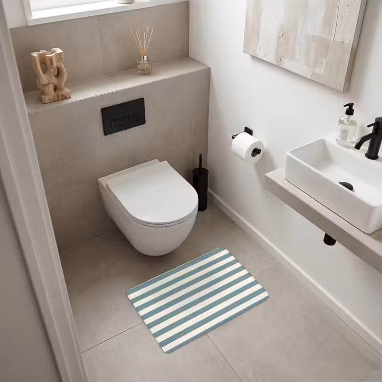 Badematte - Streifen - Modern - Blau — 6