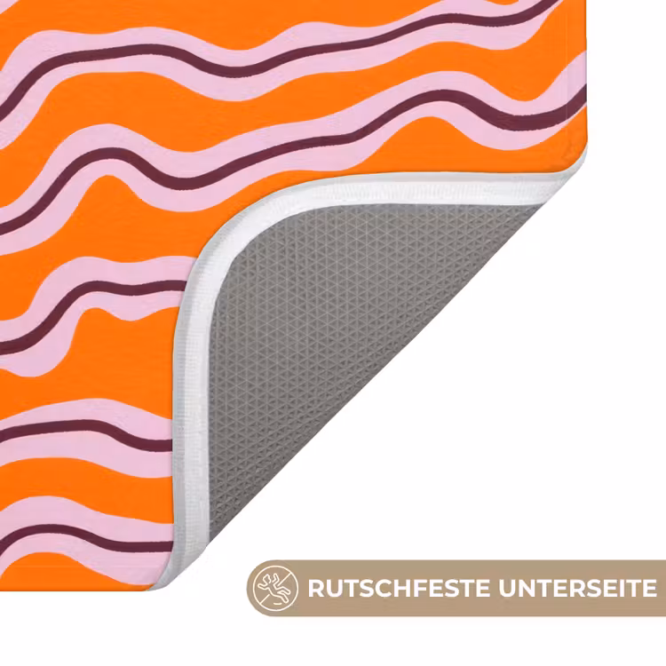 Badematte - Retro - Gewellt - Orange — 3