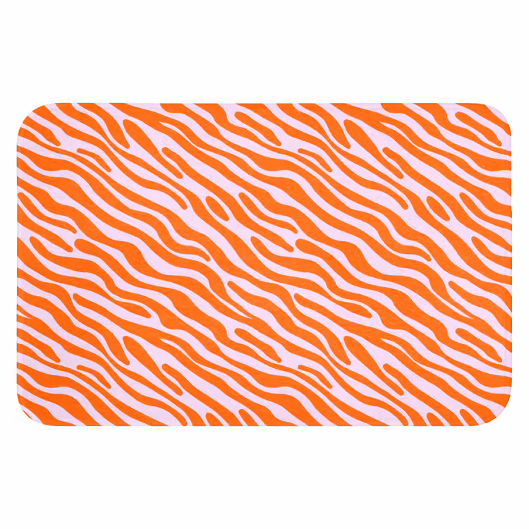 Badematte - Streifen - Dynamisch - Orange — 1