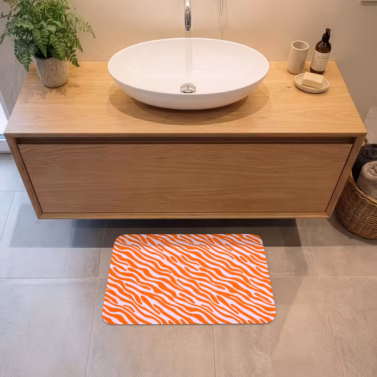 Badematte - Streifen - Dynamisch - Orange — 2