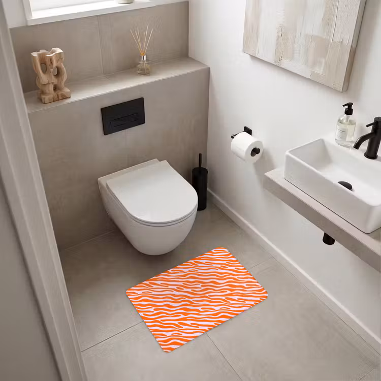 Badematte - Streifen - Dynamisch - Orange — 6