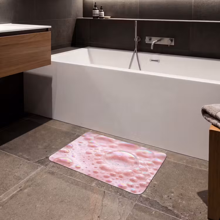 Badematte - Schaumstoff - Textur - Rosa — 4
