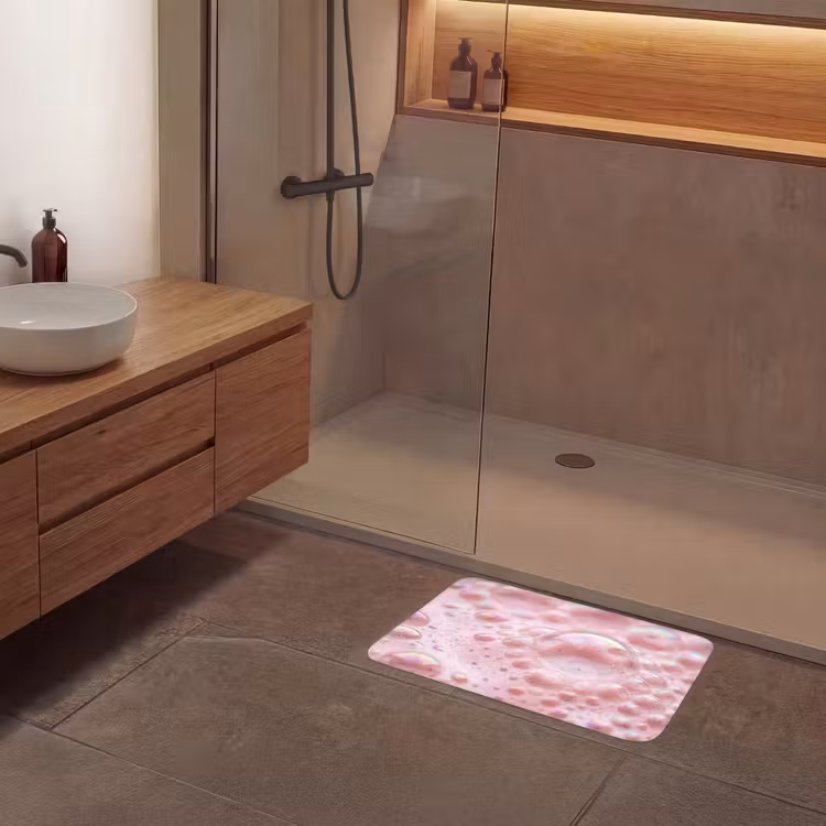 Badematte - Schaumstoff - Textur - Rosa — 8