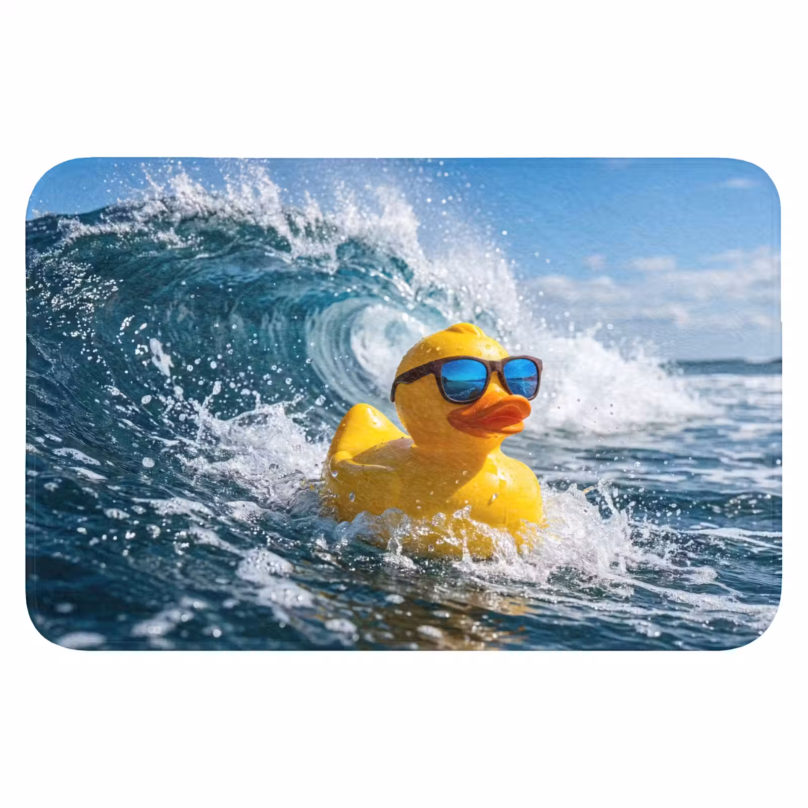 Badematte - Gummiente - Hart im Nehmen - Wellen — 1