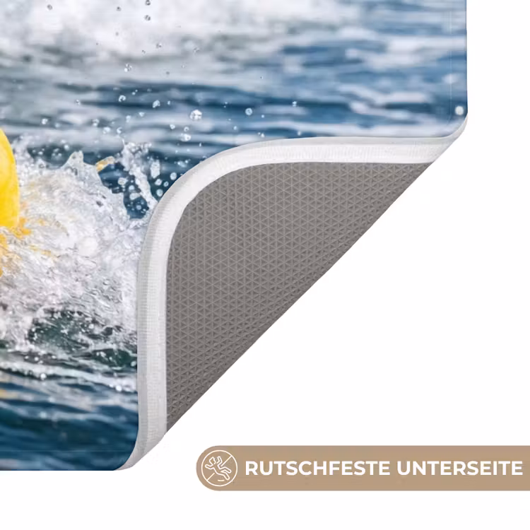 Badematte - Gummiente - Hart im Nehmen - Wellen — 3