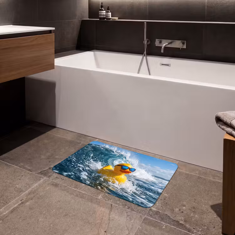 Badematte - Gummiente - Hart im Nehmen - Wellen — 4