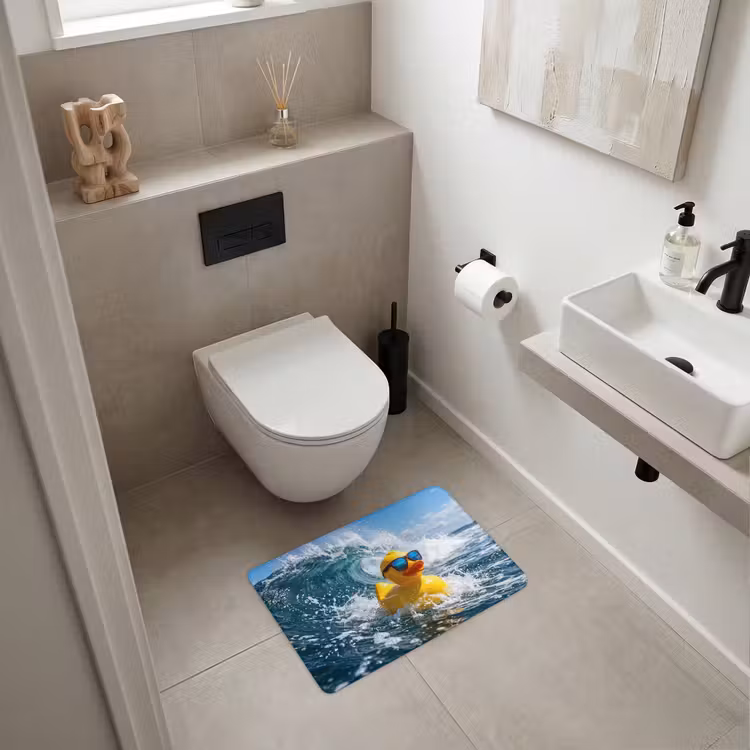 Badematte - Gummiente - Hart im Nehmen - Wellen — 6