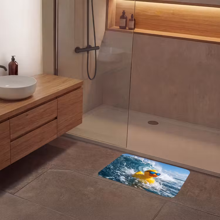 Badematte - Gummiente - Hart im Nehmen - Wellen — 8