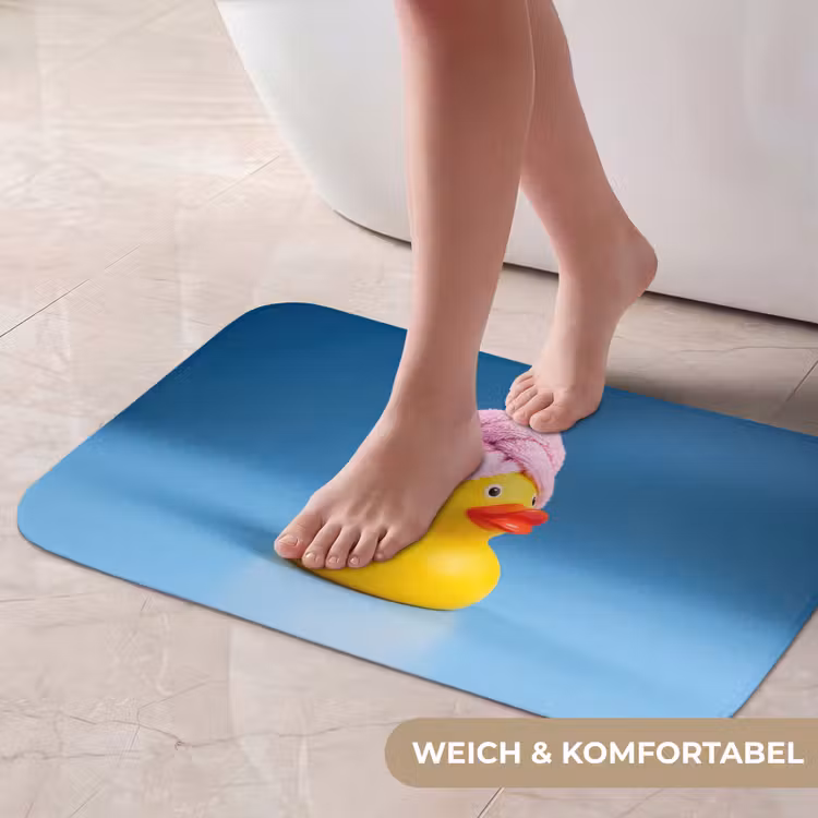 Badematte - Gummi-Ente - Handtuch - Blau — 5
