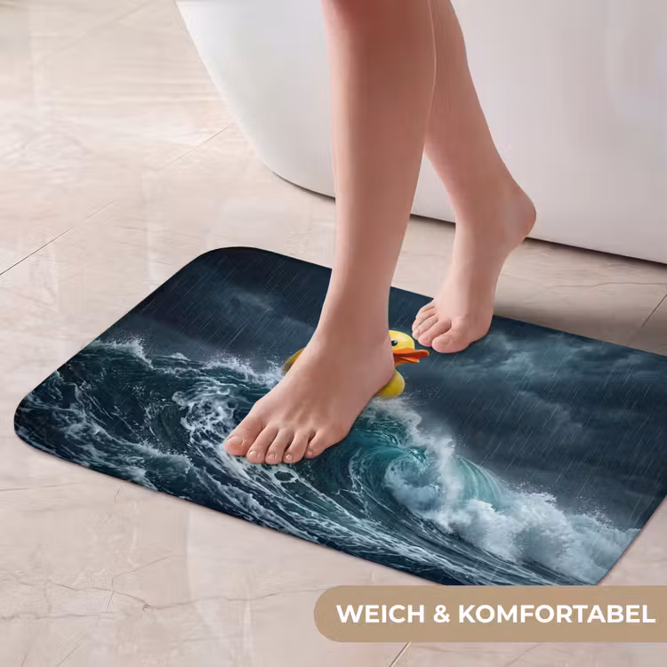 Badematte - Sturm - Gummi-Ente - Wellen — 5