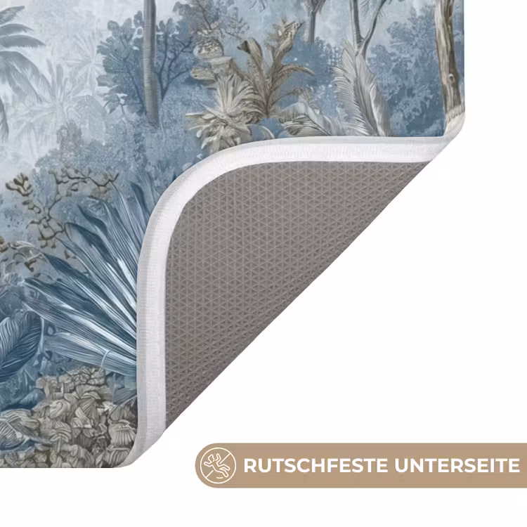 Badematte - Dschungel - Modern - Blau - Grün — 3