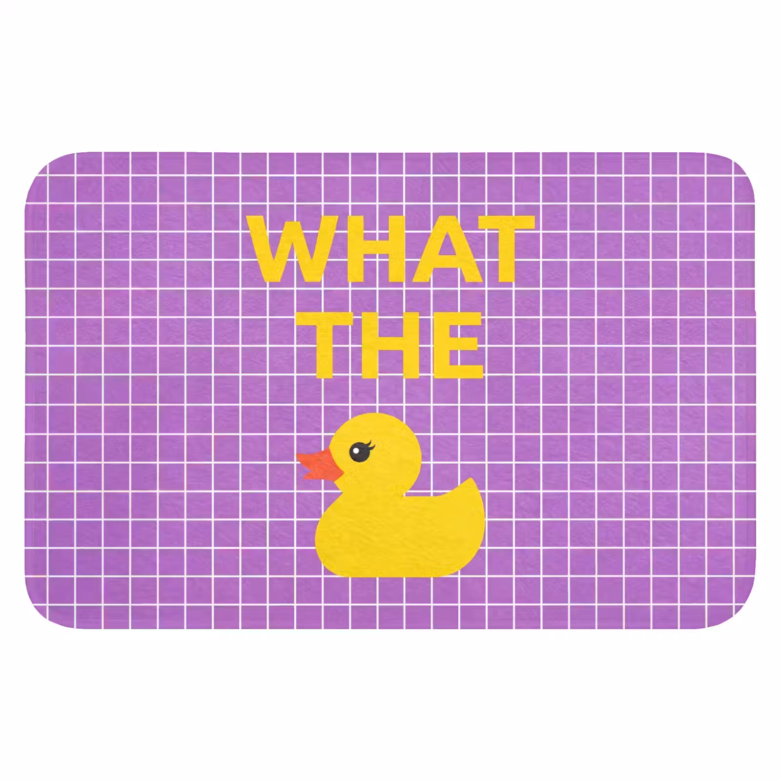 Badematte - Text - Ente - Lila — 1