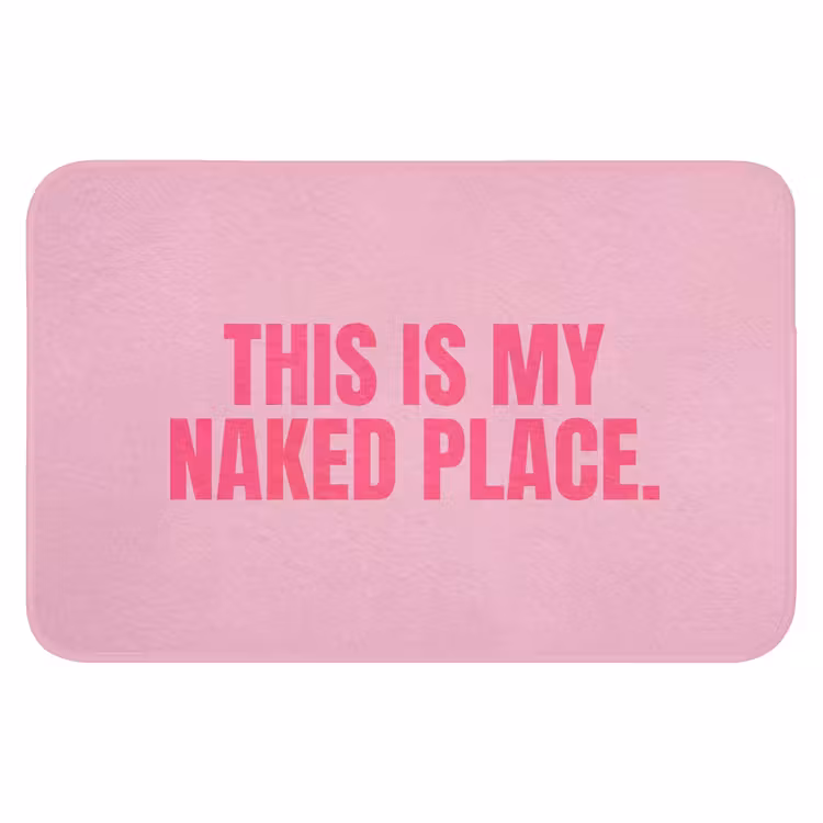 Badematte - Text - Modern - Rosa — 1