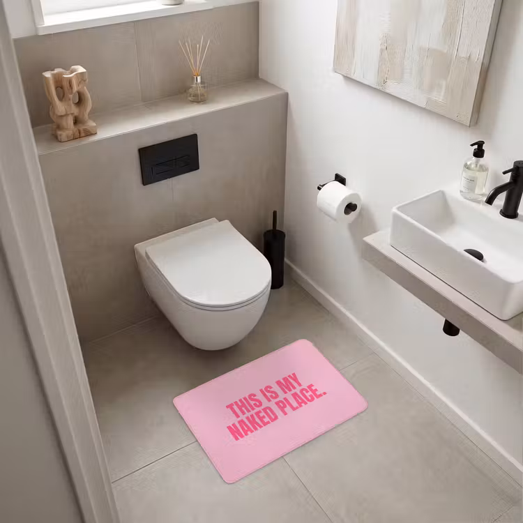 Badematte - Text - Modern - Rosa — 6