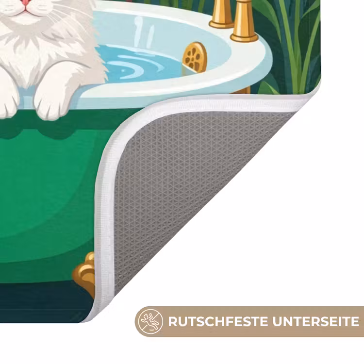 Badematte - Badezimmer - Katzenparade - Farbenfroh — 3