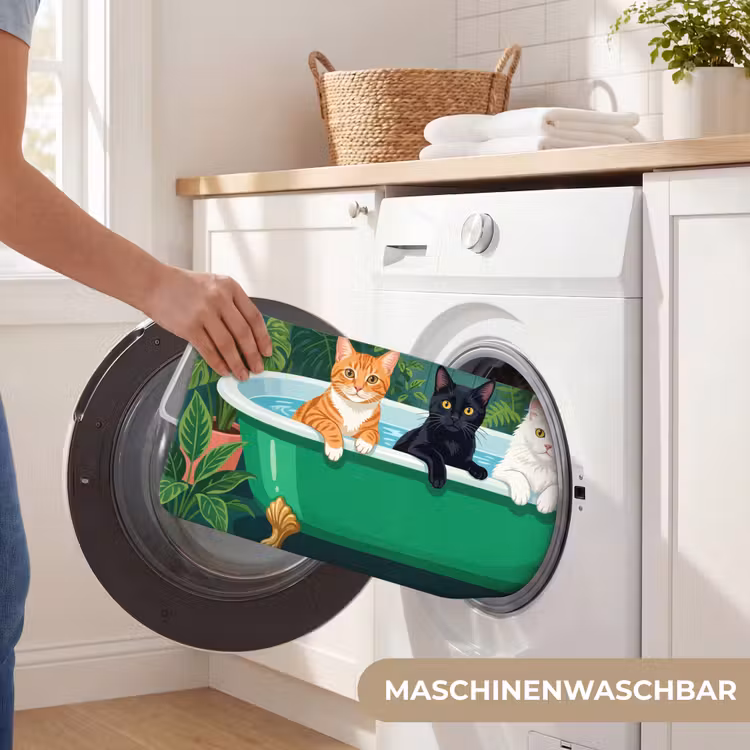 Badematte - Badezimmer - Katzenparade - Farbenfroh — 7