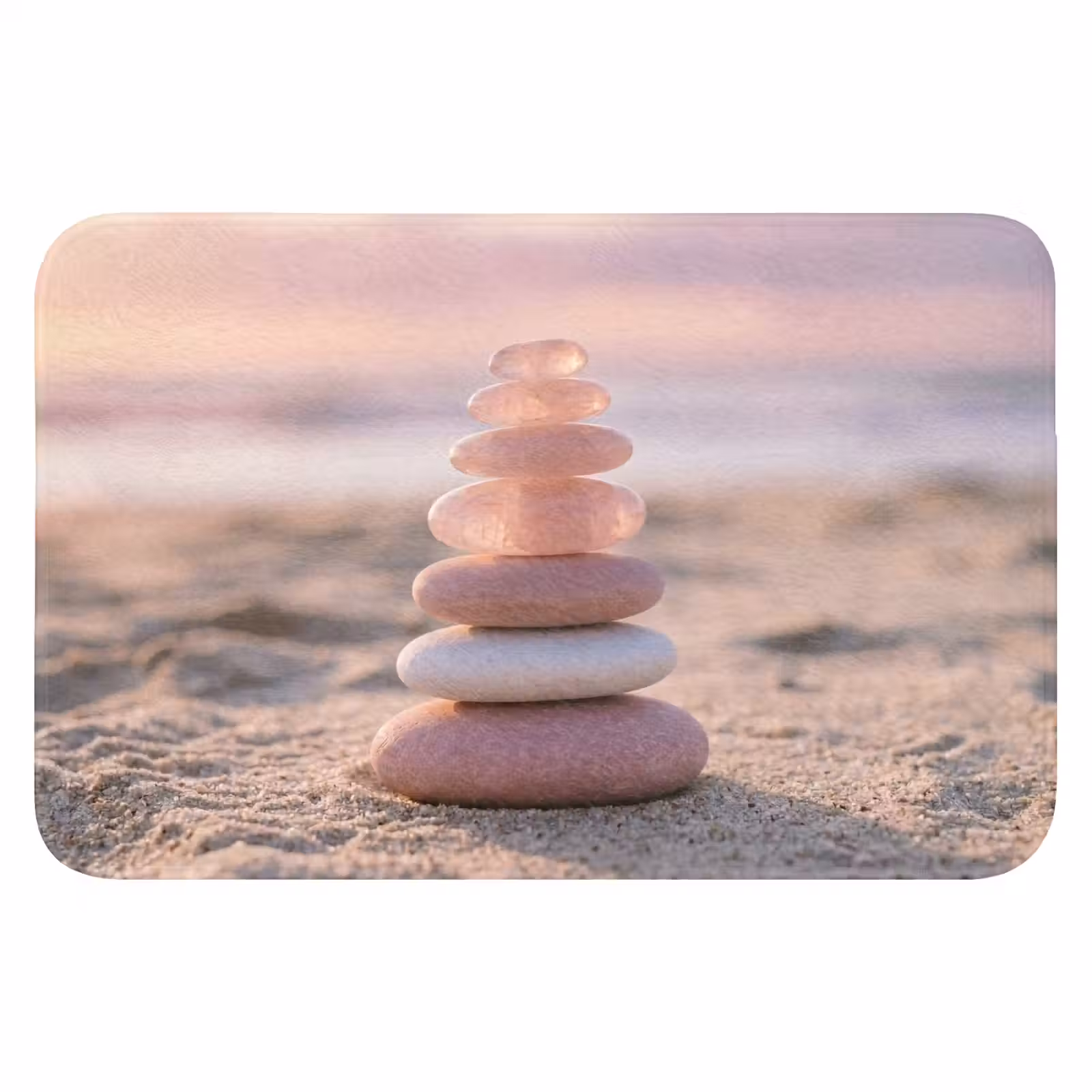Badematte - Steine - Sand - Rosa — 1