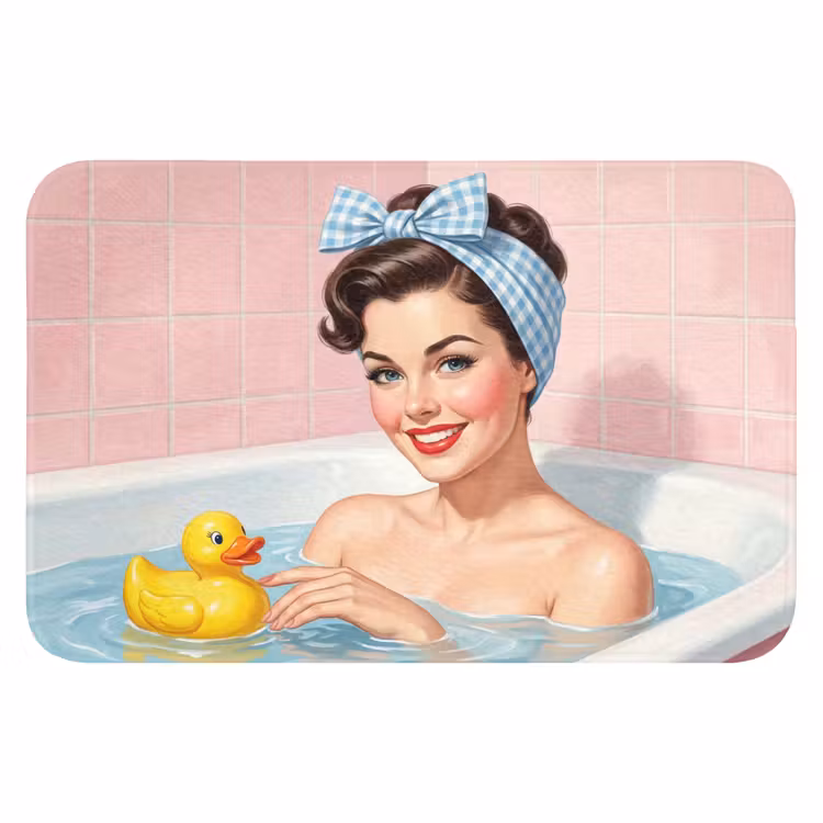 Badematte - Badezimmer - Ente - Blau — 1
