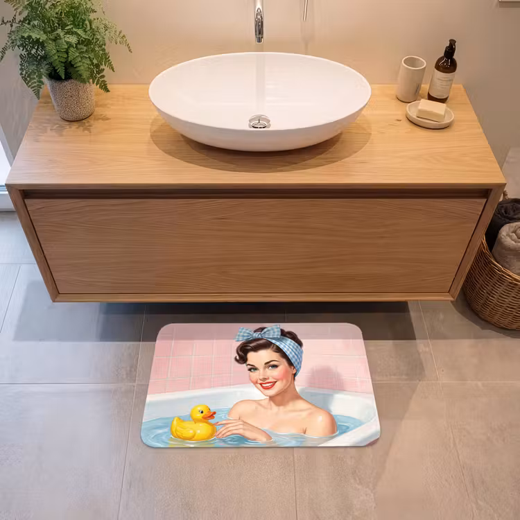 Badematte - Badezimmer - Ente - Blau — 2