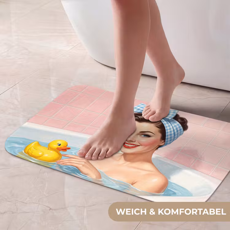 Badematte - Badezimmer - Ente - Blau — 5