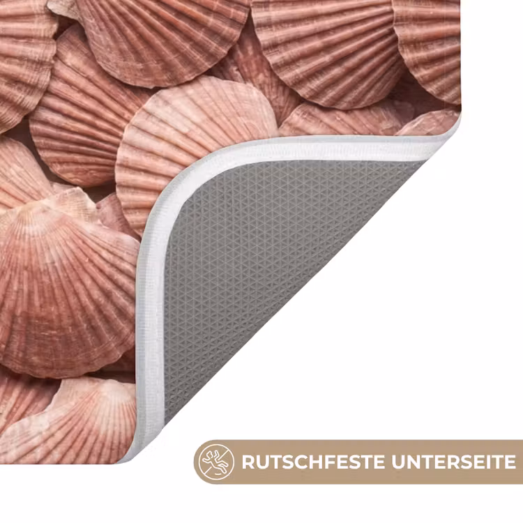 Badematte - Muscheln - Muster - Rosa — 3