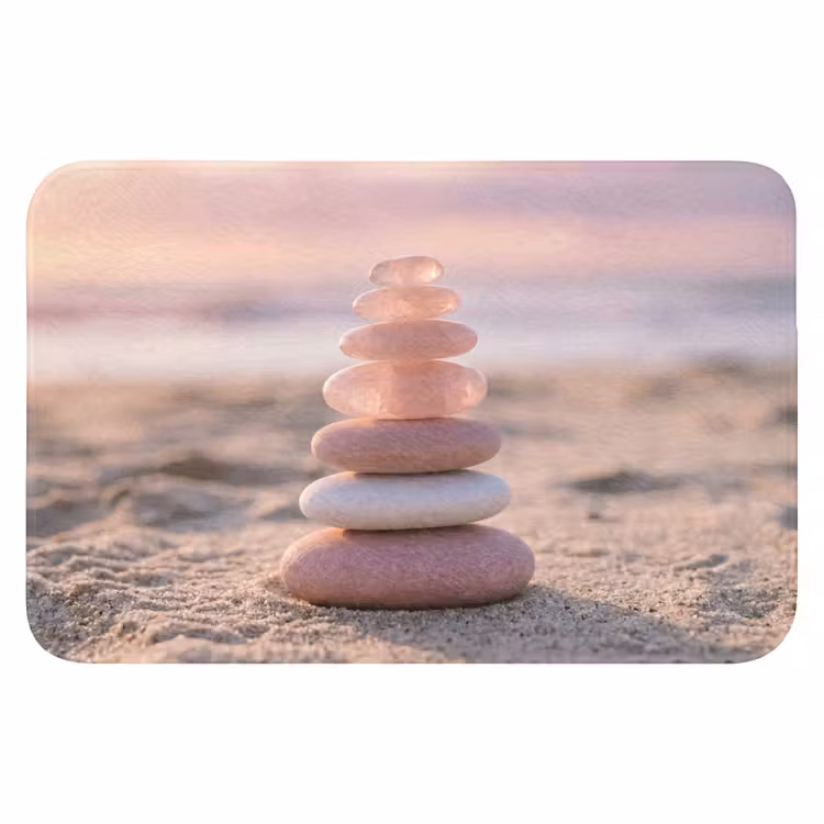 Badematte - Steine - Sand - Rosa — 1
