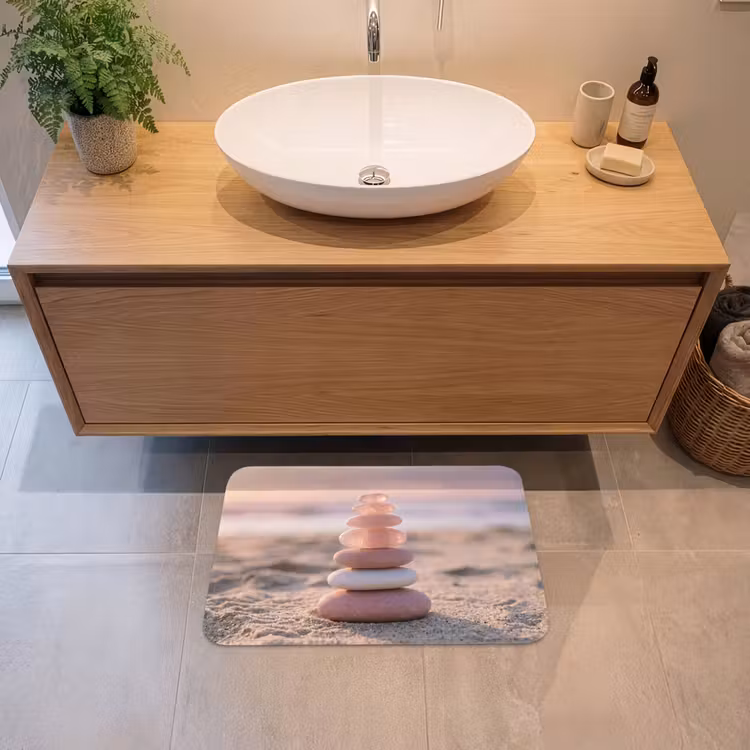 Badematte - Steine - Sand - Rosa — 2