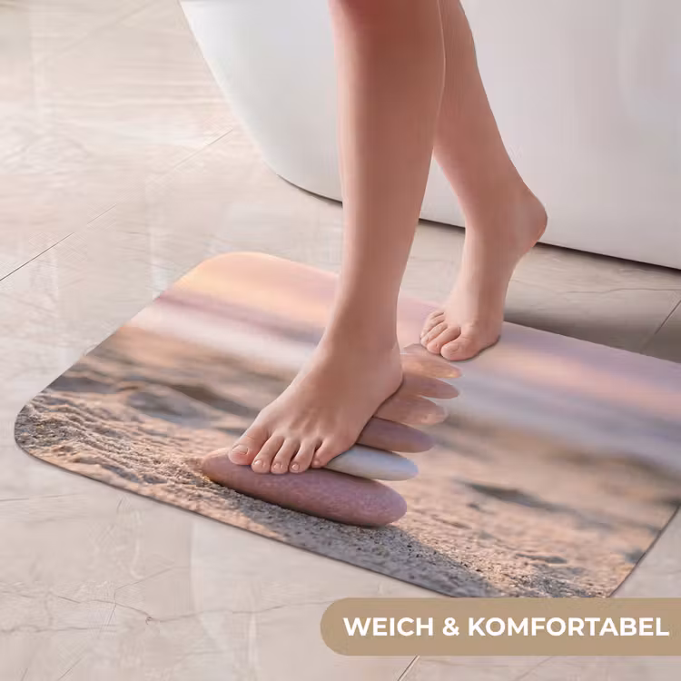 Badematte - Steine - Sand - Rosa — 5