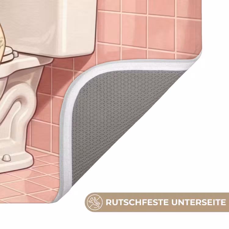 Badematte - Rosa - Retro - Frau — 3