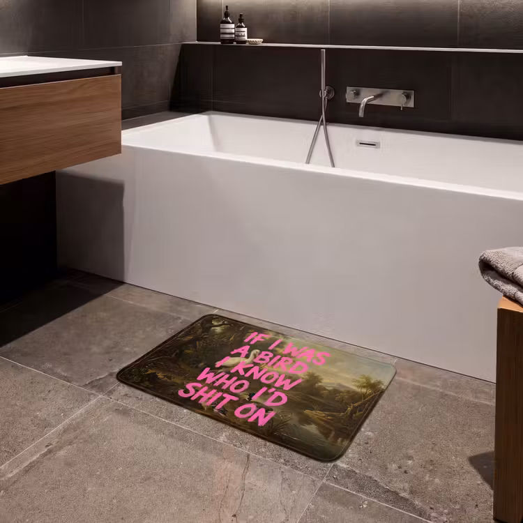 Badematte - Klassiker - Humor - Rosa — 4