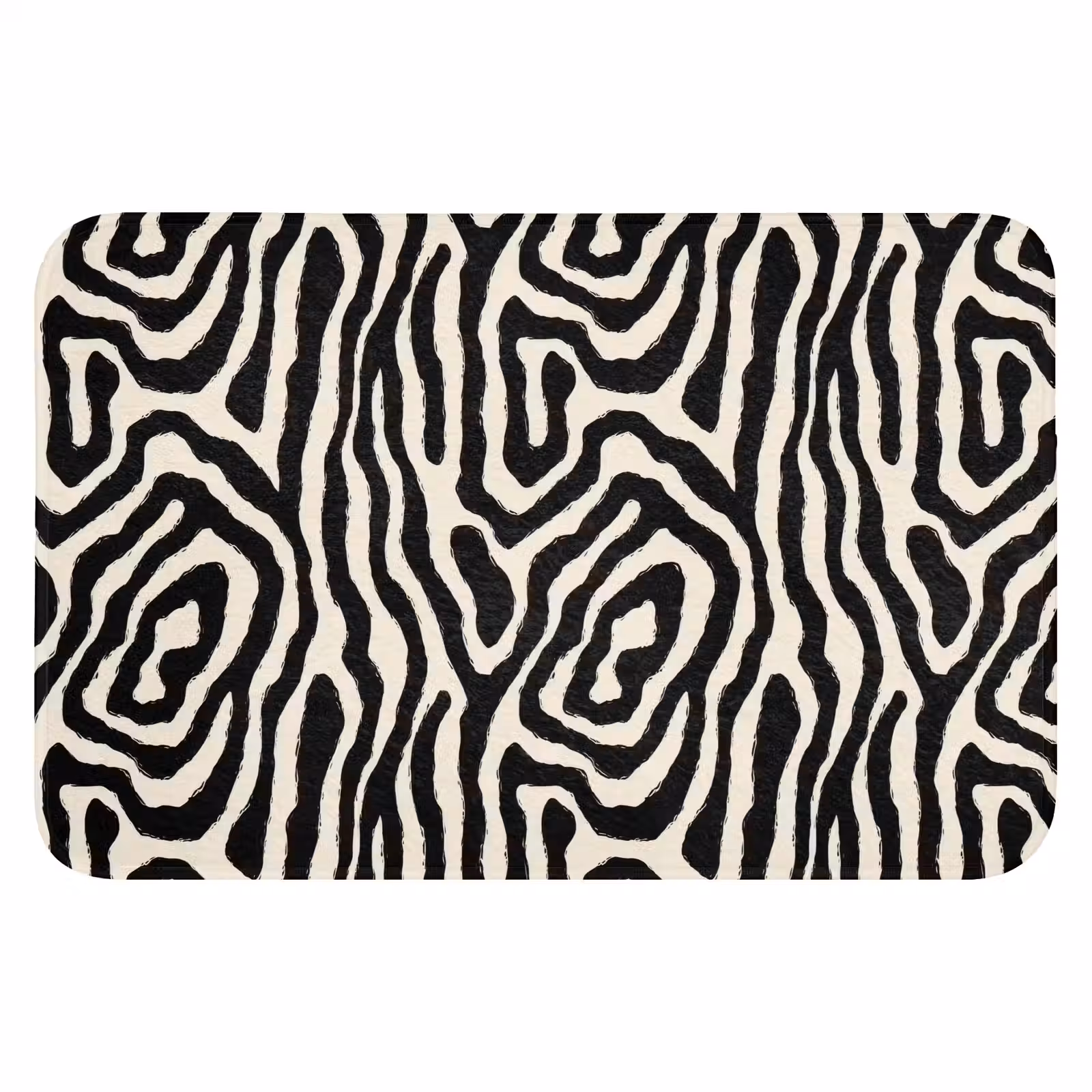 Badematte - Zebra – Schwarz – Abstrakt — 1