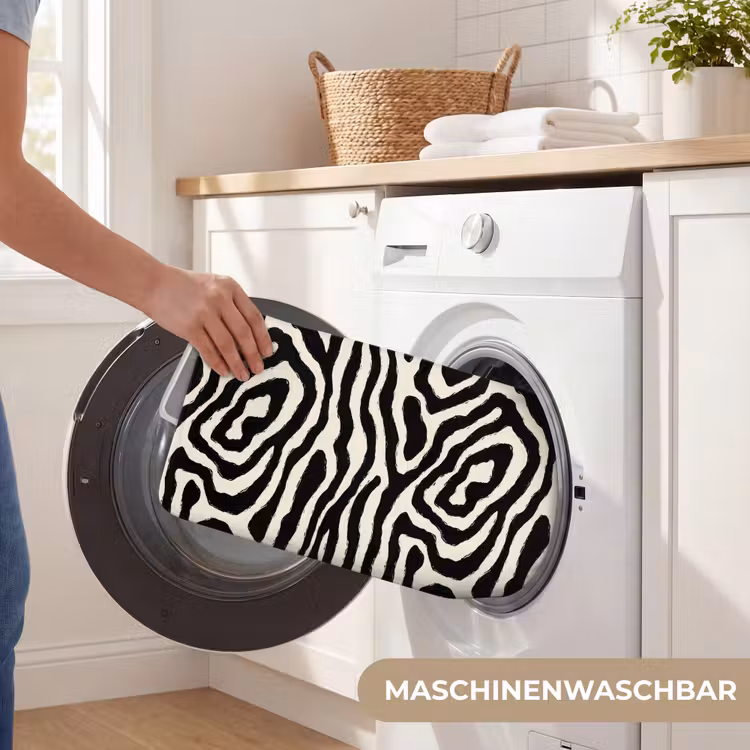Badematte - Zebra – Schwarz – Abstrakt — 7