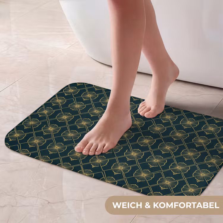 Badematte - Geometrisch - Elegant - Grün — 5