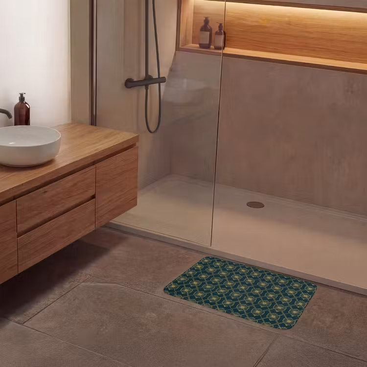 Badematte - Geometrisch - Elegant - Grün — 8