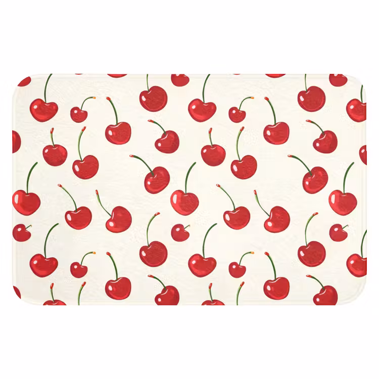 Badematte - Kirsche - Minimalistisch - Rot — 1