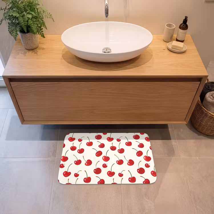 Badematte - Kirsche - Minimalistisch - Rot — 2