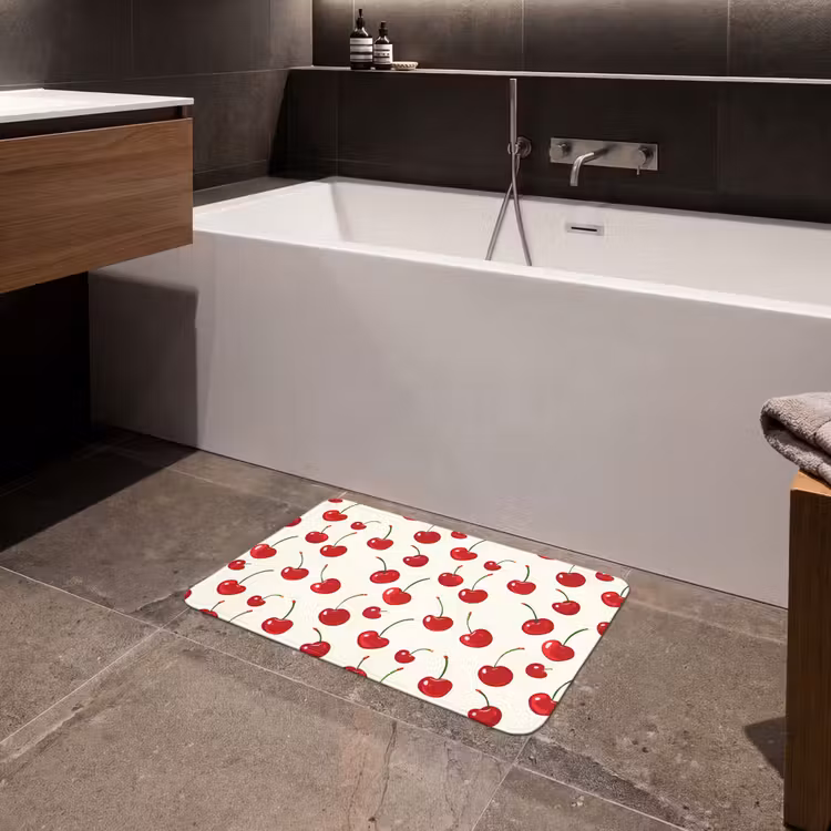 Badematte - Kirsche - Minimalistisch - Rot — 4